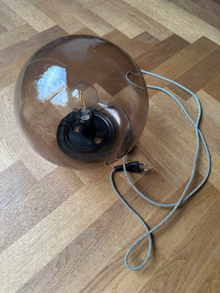 Lampe IKEA Fado - verre fumé, Comme neuf, Verre, E27 (grand), IKEA