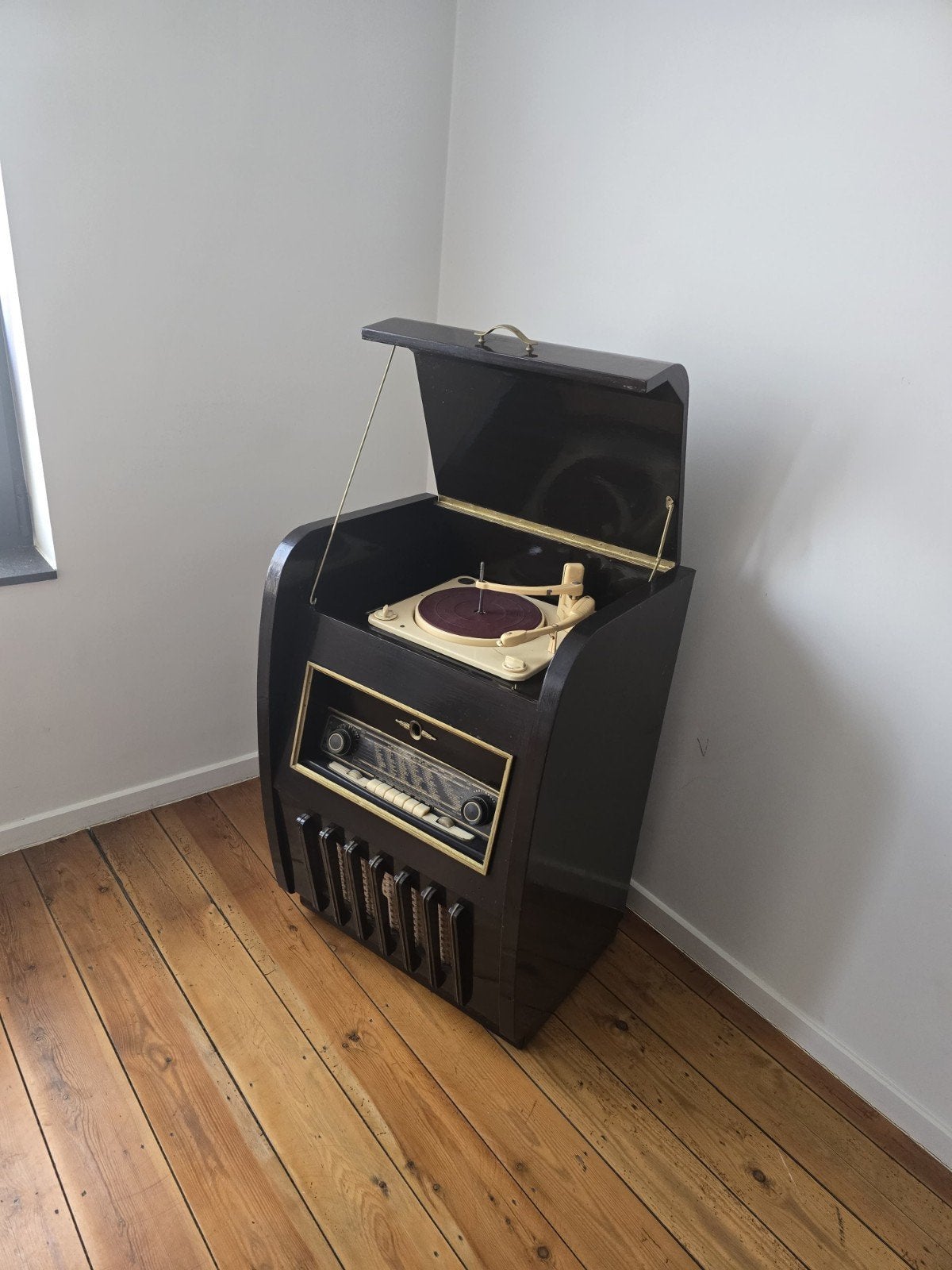 Vintage radio-platenspeler, Ophalen, Platenspeler