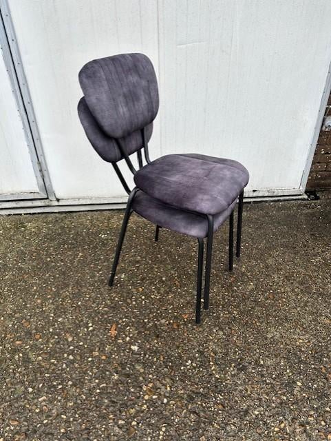 72 restaurant bistro stoelen antraciet adore garbo nieuw!, Huis en Inrichting, Stoelen, Ophalen, Overige kleuren, Nieuw, Stof