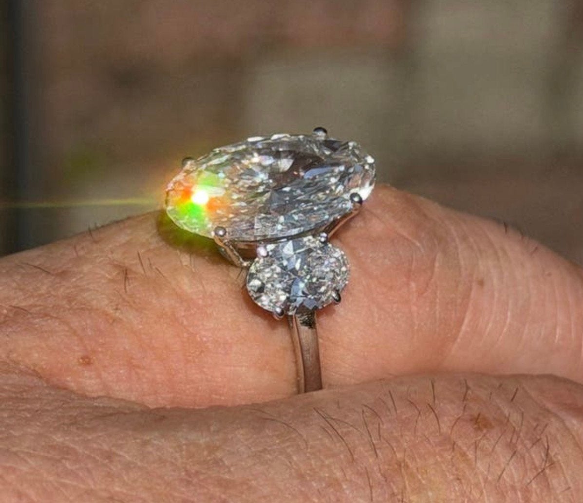 Gouden ring met VS1 diamanten van maar liefst 9.05 karaat!!, Nieuw, Ophalen of Verzenden, 17 tot 18, Met edelsteen
