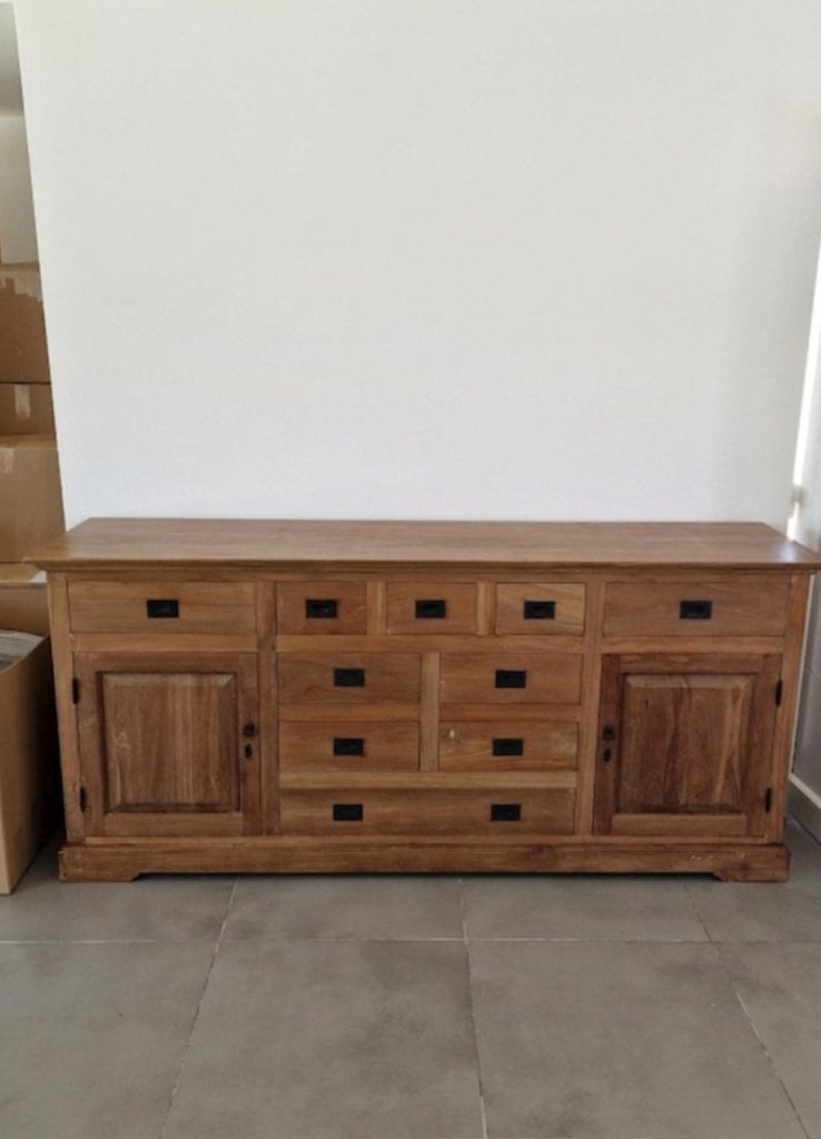 Groot dressoir in Mexicaanse stijl gemaakt van massief, Huis en Inrichting, Ophalen, Grenenhout