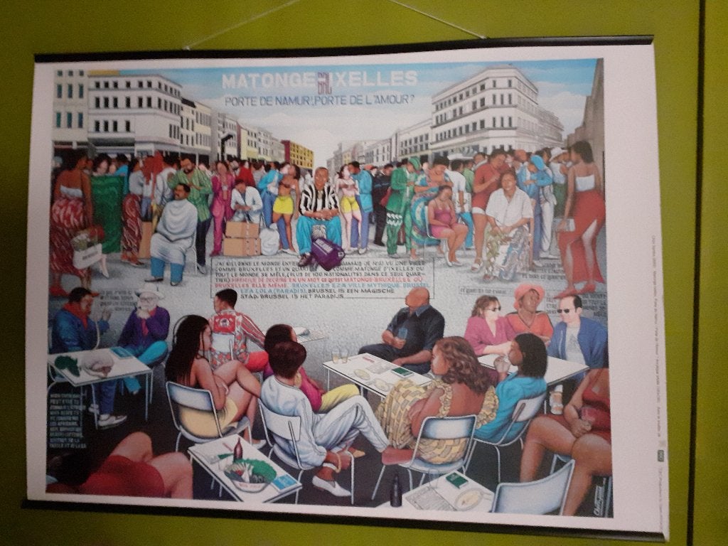 kunstposter Chéri Samba Matongé, Ophalen