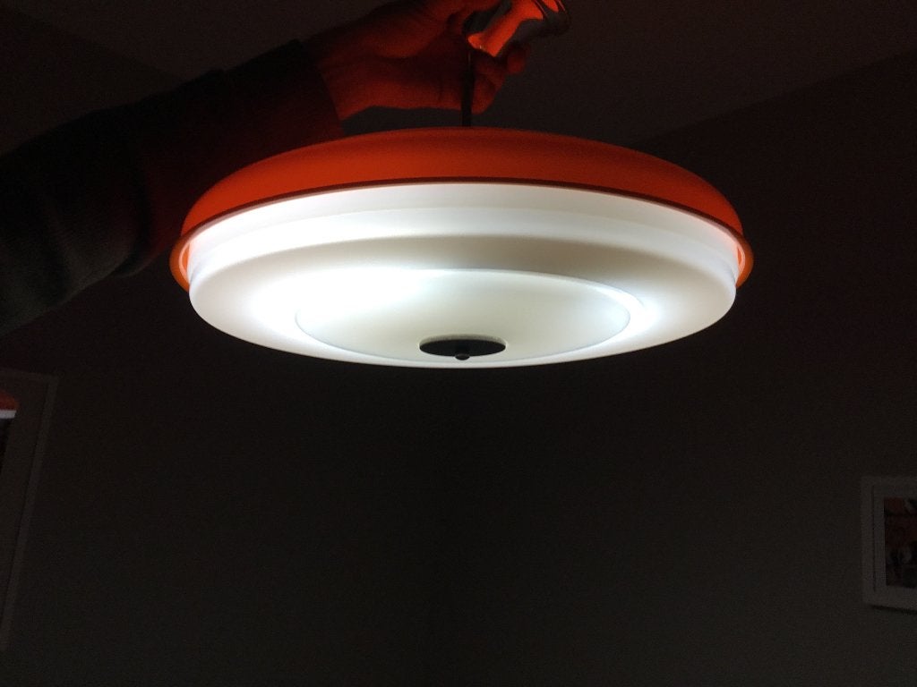Lampe suspendue vintage UFO du milieu du siècle, Autres culots, Enlèvement ou Envoi, Vintage, Comme neuf