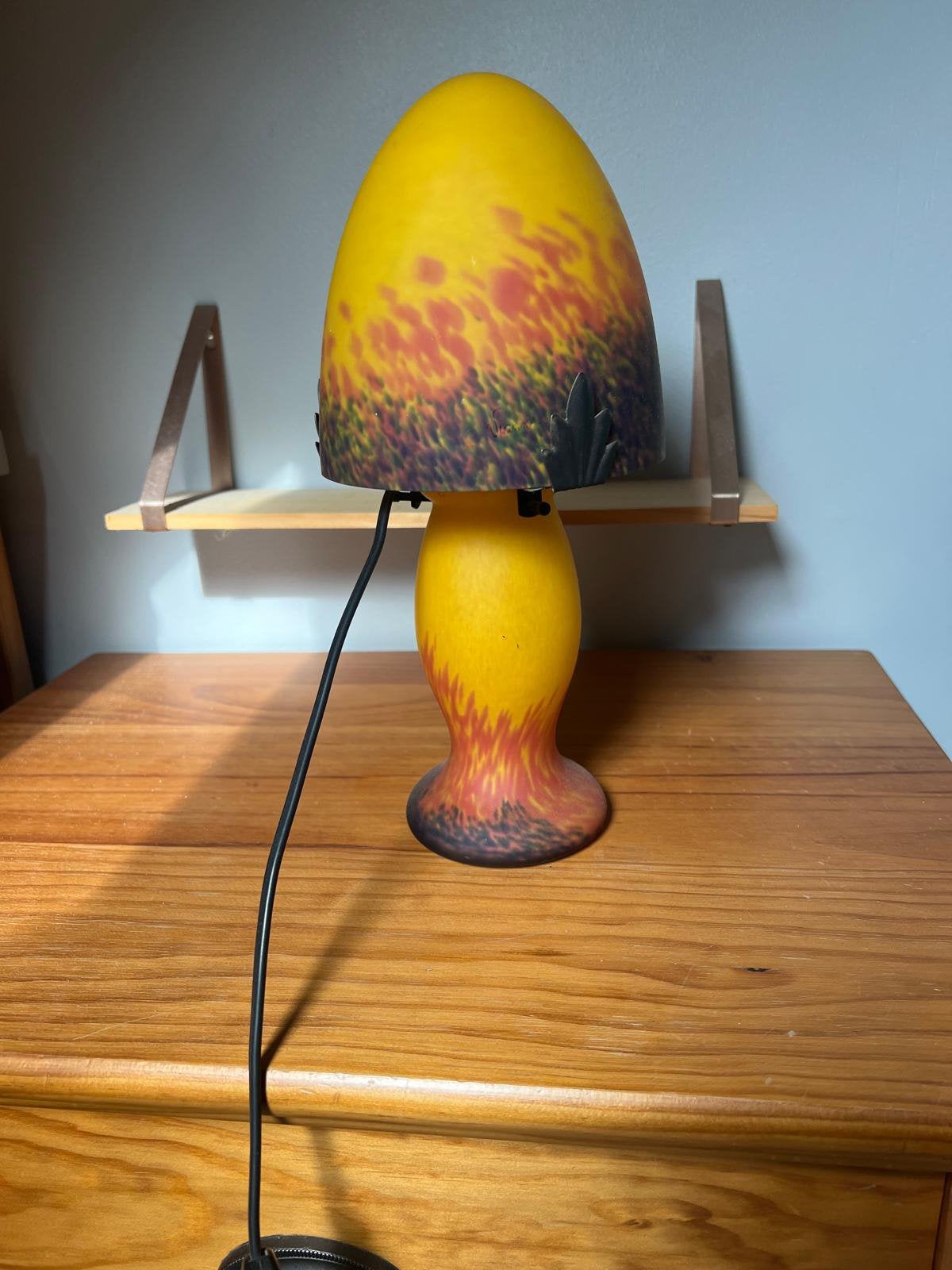 Lampe signée vianne, Maison & Meubles, Lampes | Lampes de table, Vintage, Comme neuf, Verre, Enlèvement