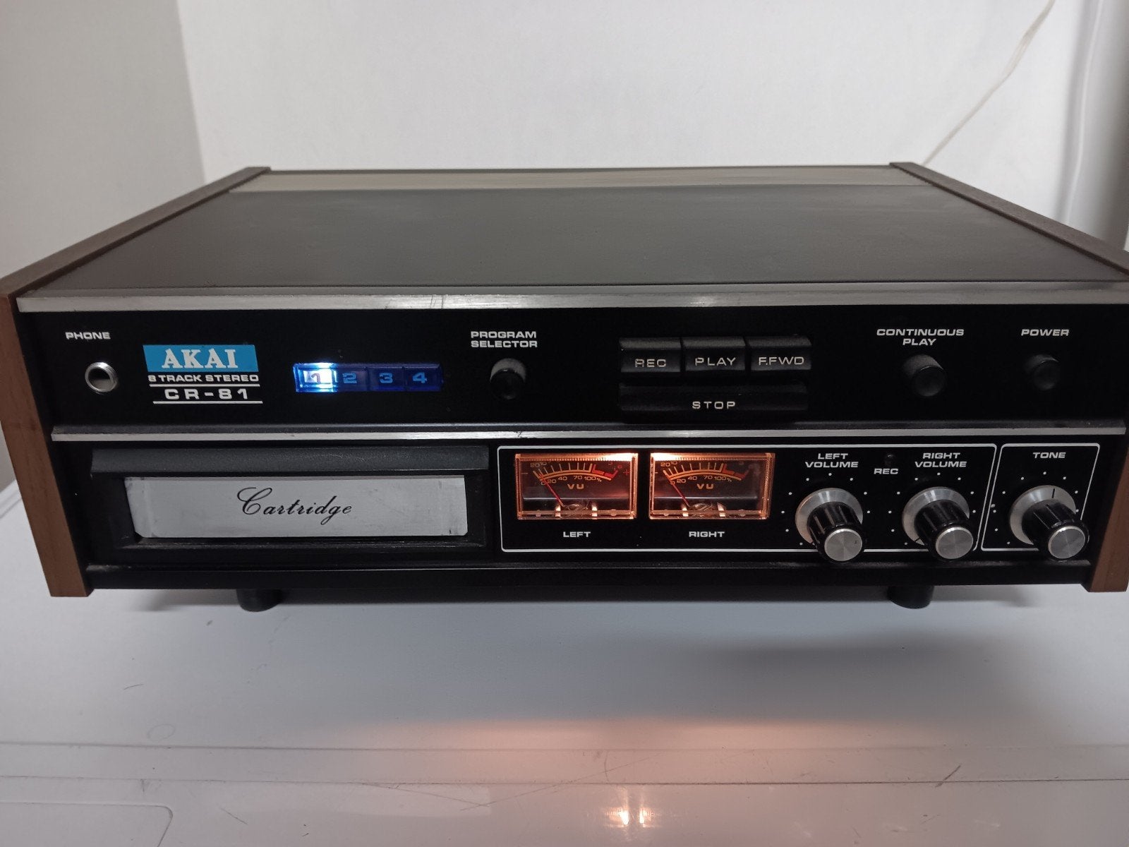 akai CR-81, platine cassette 8 pistes, en très bon état, Enlèvement ou Envoi, Simple, Akai, Tape counter