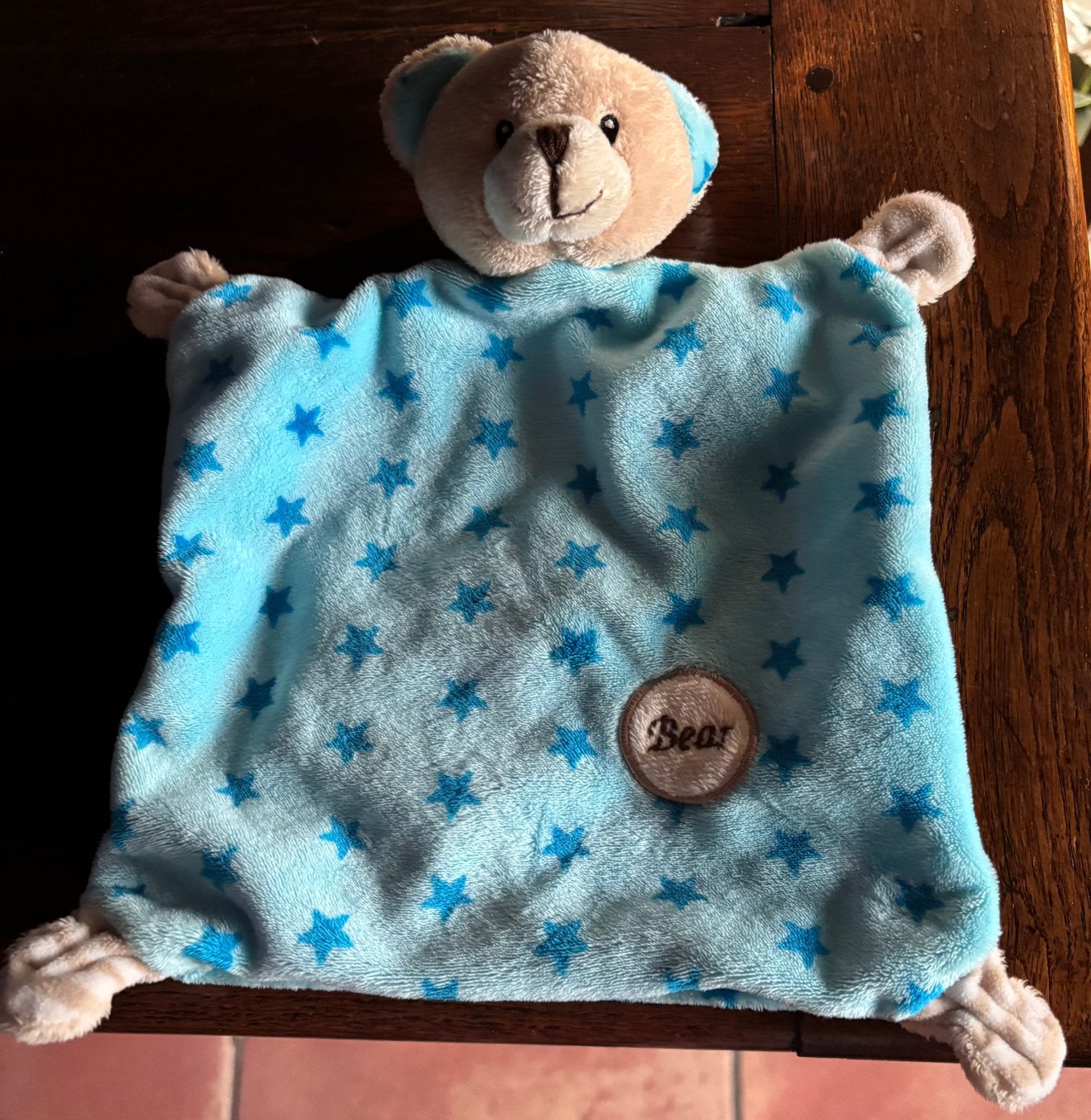 Volledig knisper knuffeldoekje beertje, Kinderen en Baby's, Met geluid, Overige karakters, Blauw, Ophalen of Verzenden
