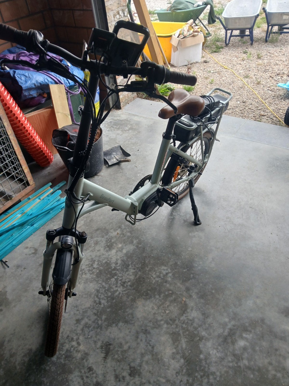 Elektrische plooifiets, Ophalen