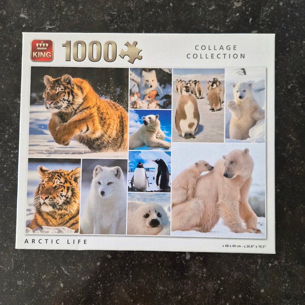 Puzzel 'Artic life', 1000 stukjes, Hobby en Vrije tijd, Ophalen of Verzenden, 500 t/m 1500 stukjes, Gebruikt, Legpuzzel