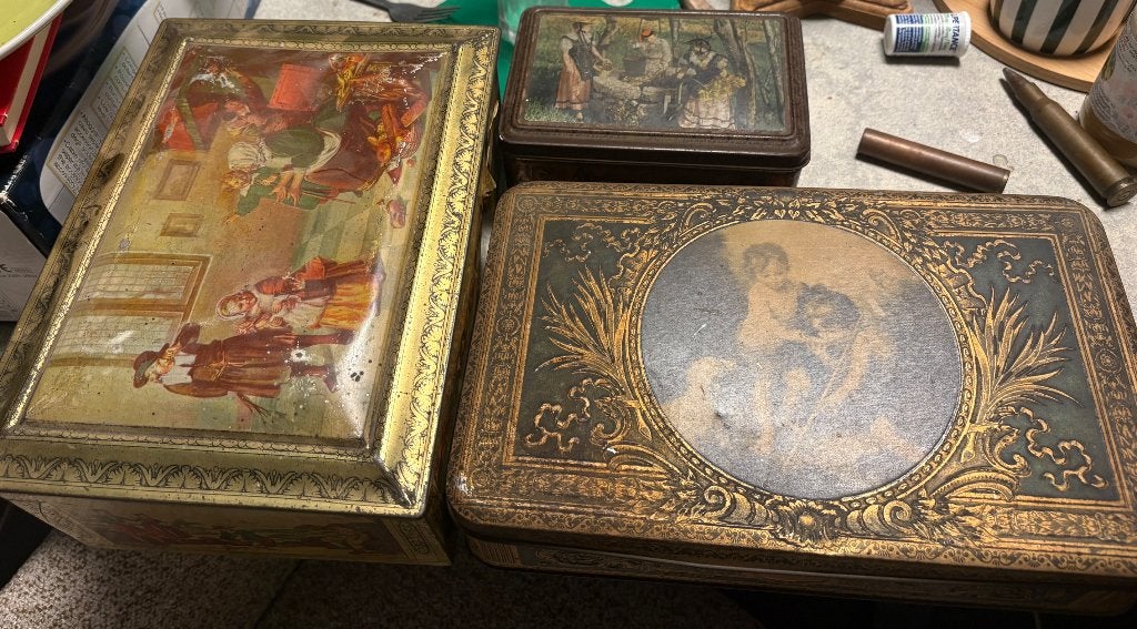 Ancienne boîte en fer, Collections, Enlèvement, Utilisé, Autre, Autres marques