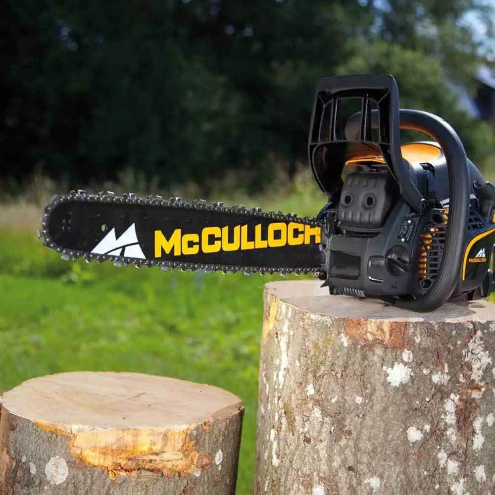 McCulloch kettingzaag 45cm +GRATIS 750 ml olie en 4.5 l alky, Tronçonneuse, 30 à 70 mm, Comme neuf, Enlèvement