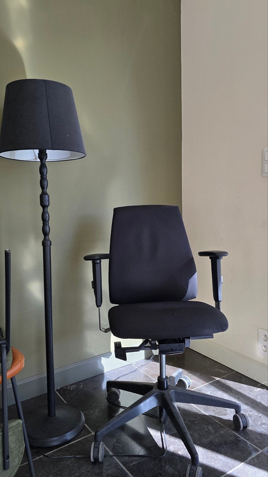 chaise de bureau noire, Enlèvement, Comme neuf, Noir, Chaise de bureau