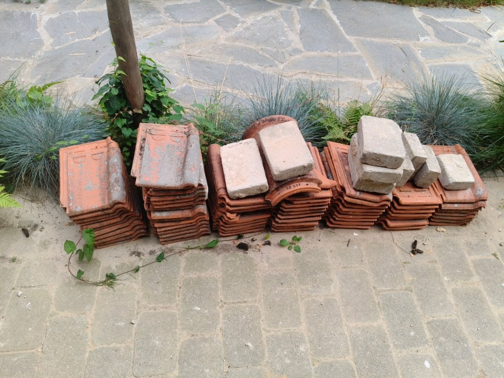 dakpannen, Bricolage & Construction, Pierre ou Argile, Enlèvement, Utilisé, Moins de 5 m²