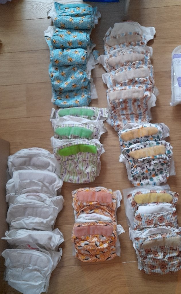 Volledig pakket wasbare luiers Bambino Mio (AIO), Kinderen en Baby's, Ophalen, Gebruikt