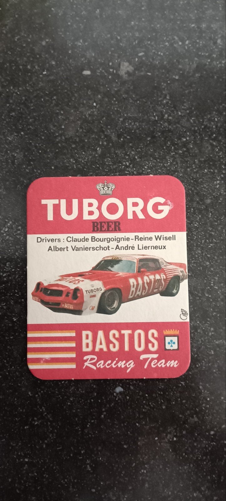 Oud bierviltje tuborg bastos beer, Verzamelen, Biermerken, Ophalen of Verzenden