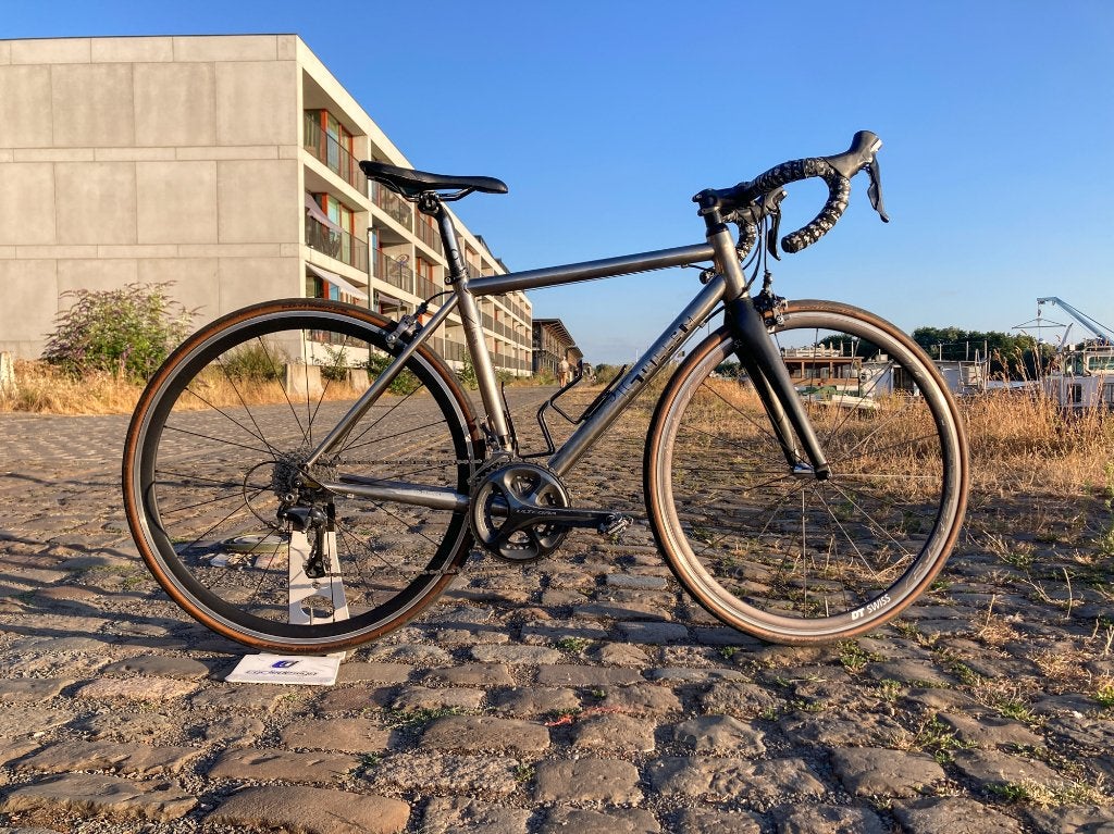 Titanium koersfiets J.Guillem Major maat 49, Fietsen en Brommers, 28 inch, Gebruikt, Velgrem, 49 tot 53 cm