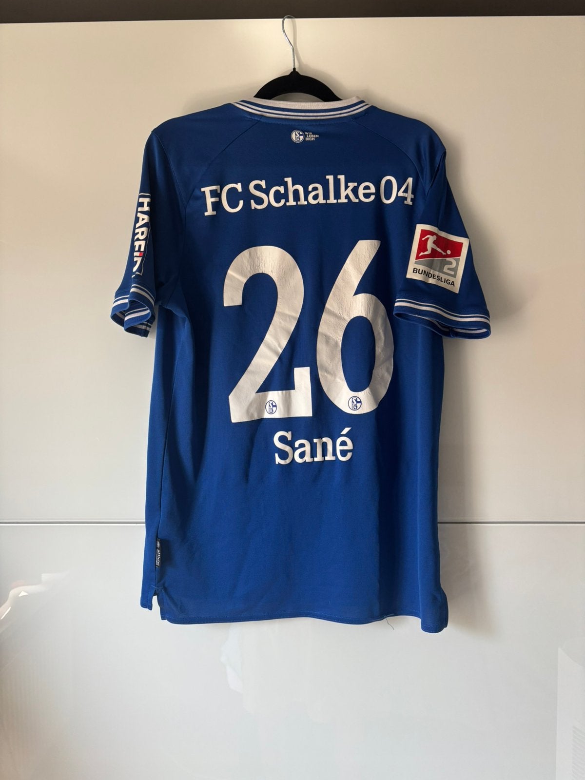 Voetbalshirt Schalke 04 - Sané, Maat M, Ophalen of Verzenden, Zo goed als nieuw, Shirt