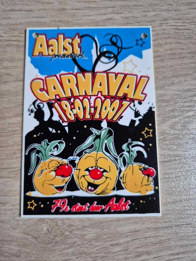 Carnaval medaille plastiek Aalst 2007, Ophalen of Verzenden