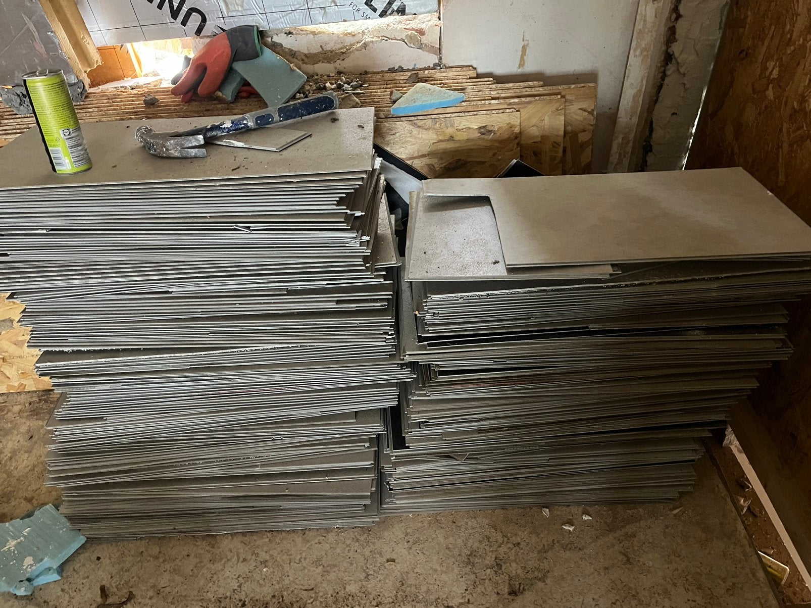 *A vendre PVC stratifié 60x30cm - env. 40m² - gris clair, Aggloméré, Gris, 25 à 50 m², Enlèvement