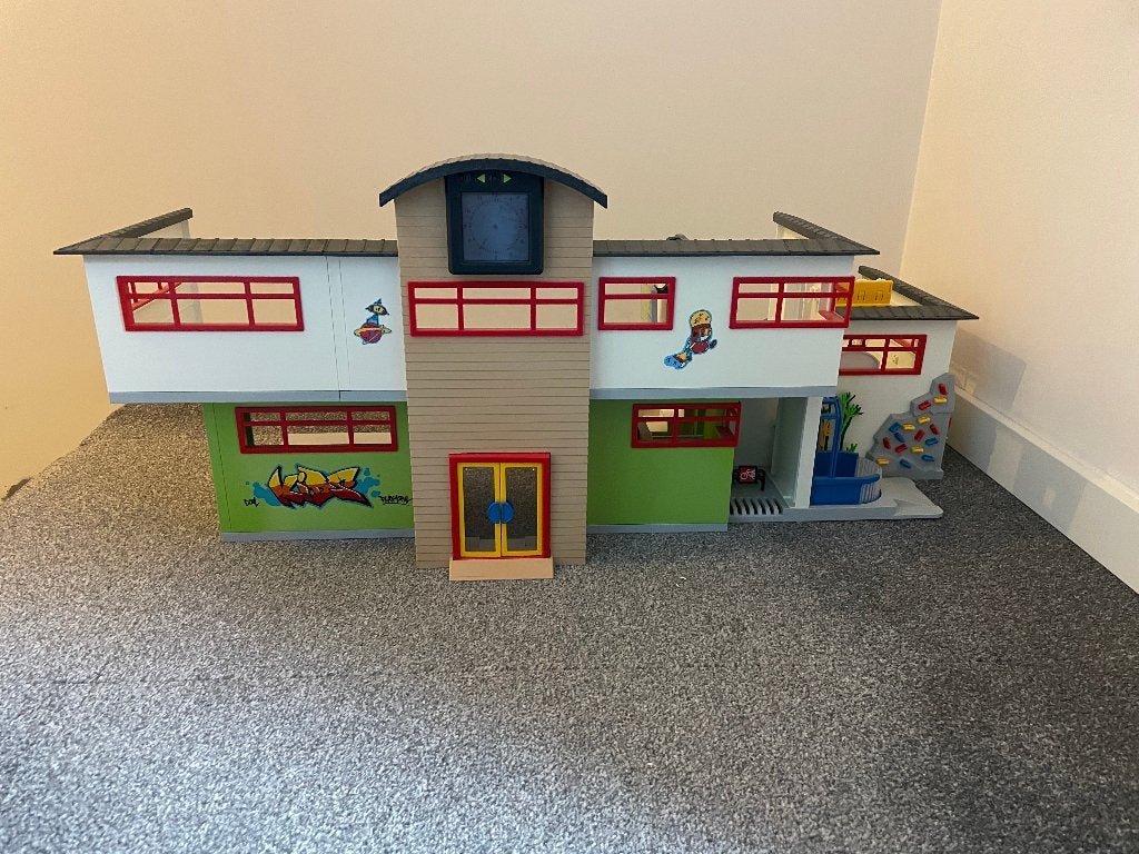 Playmobil school met extra's, Ophalen, Gebouw, Complete set, Zo goed als nieuw