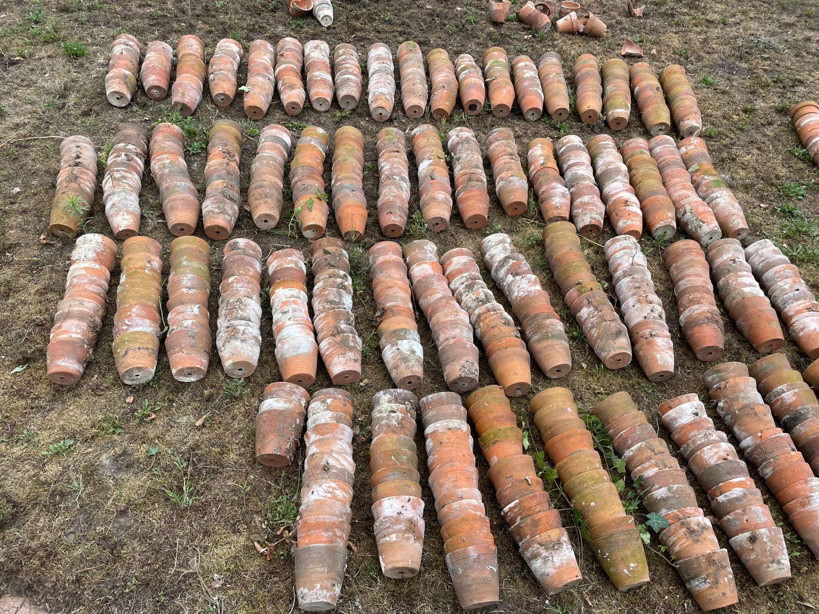Terracotta potten handgedraaid - diverse kleinere maten, Tuin en Terras, Ophalen, Gebruikt, Terracotta