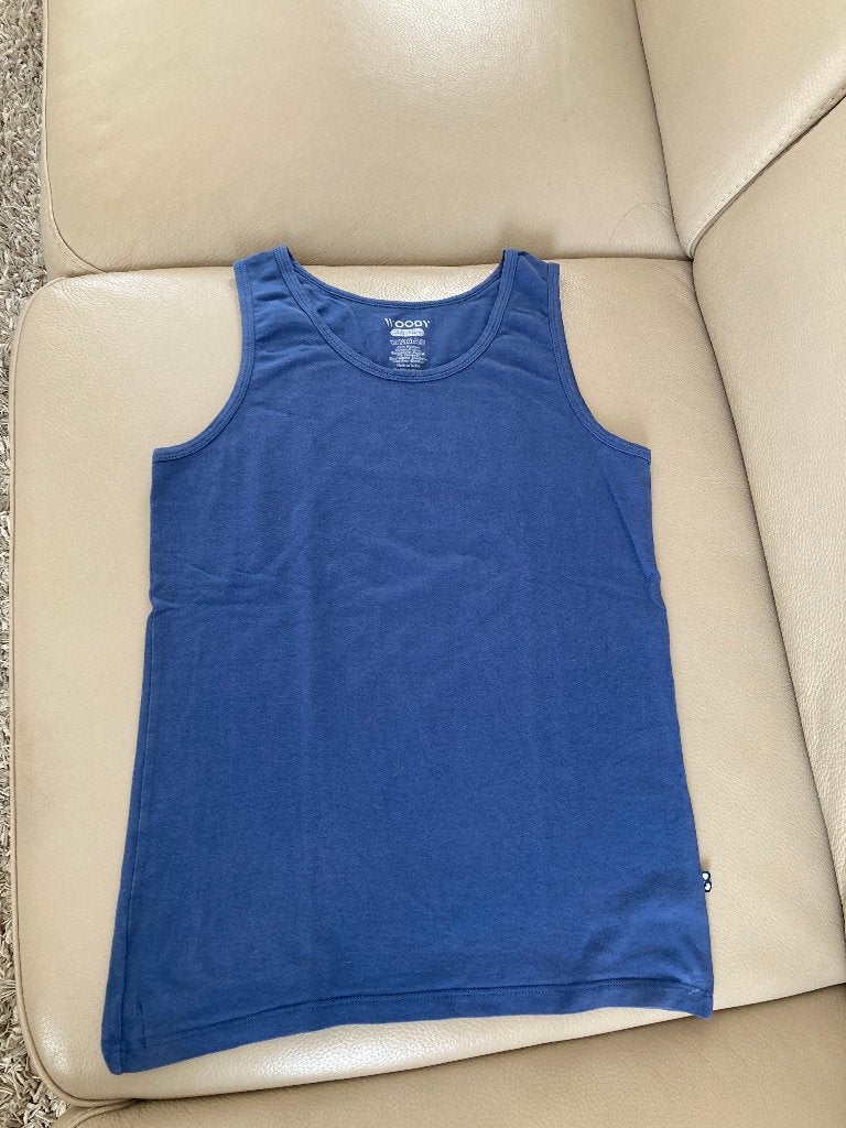 Donkerblauw onderhemdje zonder mouwen, Woody, 152, 12 jaar, Nacht- of Onderkleding, Ophalen of Verzenden, Zo goed als nieuw, Jongen