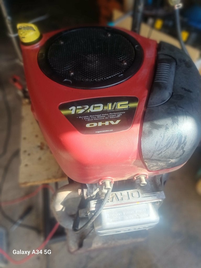 17 pk ohv grasmaaier tractormotor, Tuin en Terras, Zitmaaiers, Ophalen, Gebruikt, Elektrische starter, 120 cm of meer