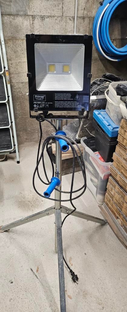 Lampe de chantier pro avec pied télescopique, Ophalen, Lamp, Met statief