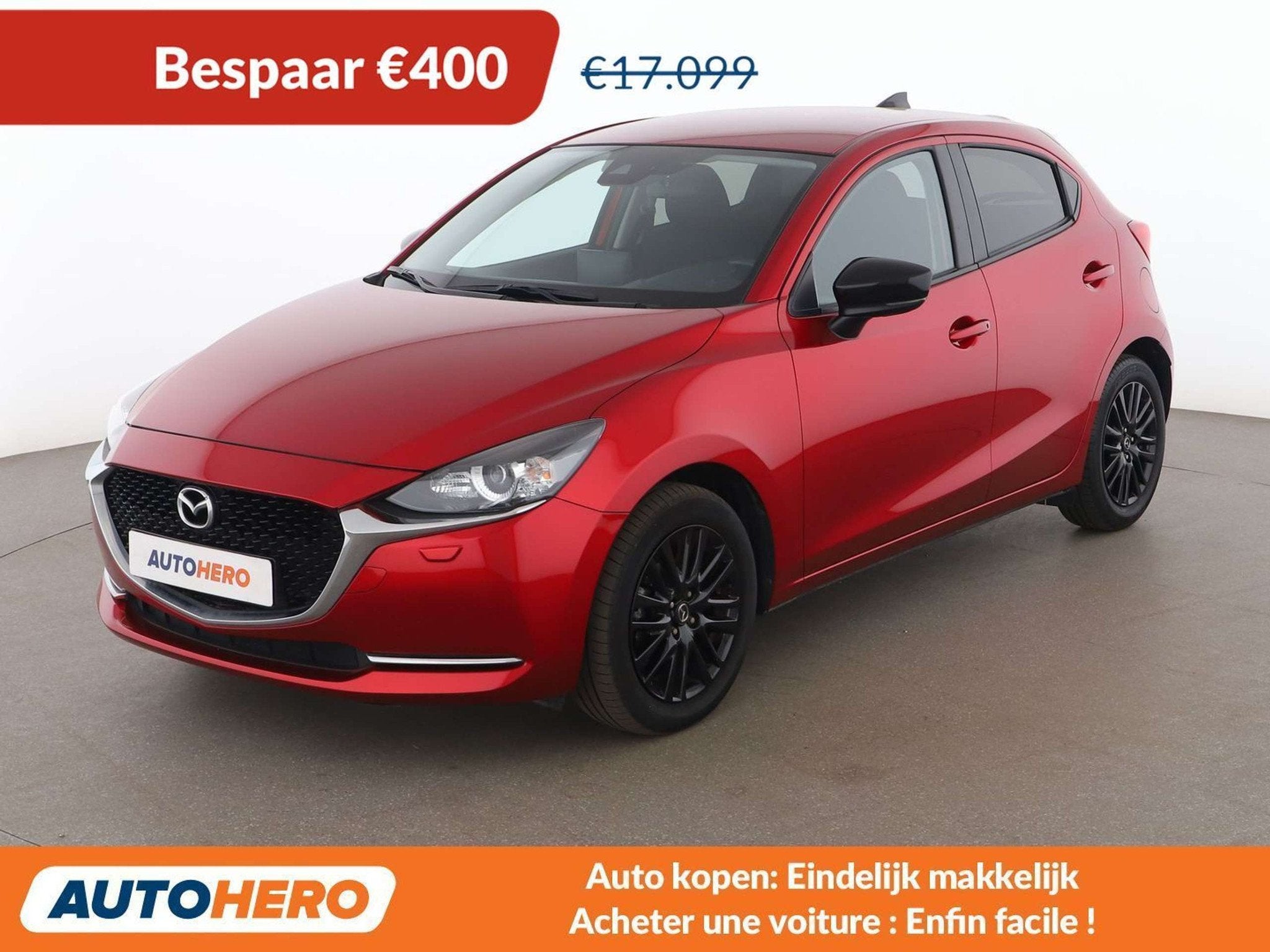 Mazda 2 1.5 e-Skyactiv-G Mild-Hybrid Homura, Autos, Mazda, Rouge, 90 ch, Euro 6, 5 portes
