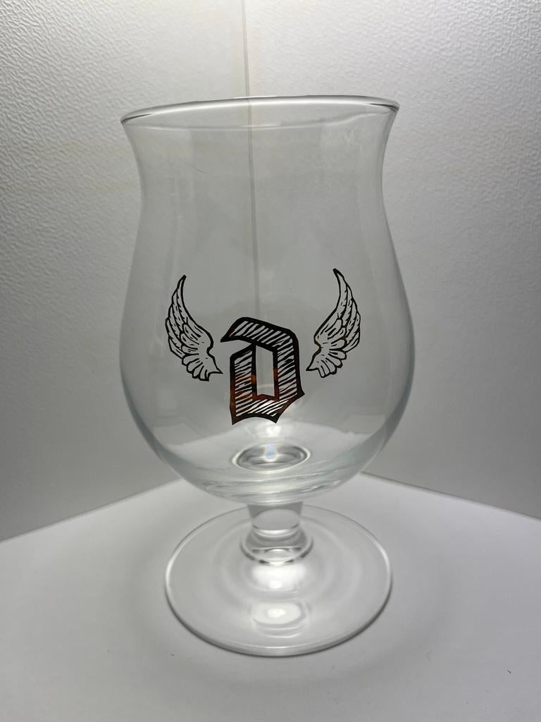 Duvel glas golden wings, Ophalen of Verzenden, Zo goed als nieuw, Duvel