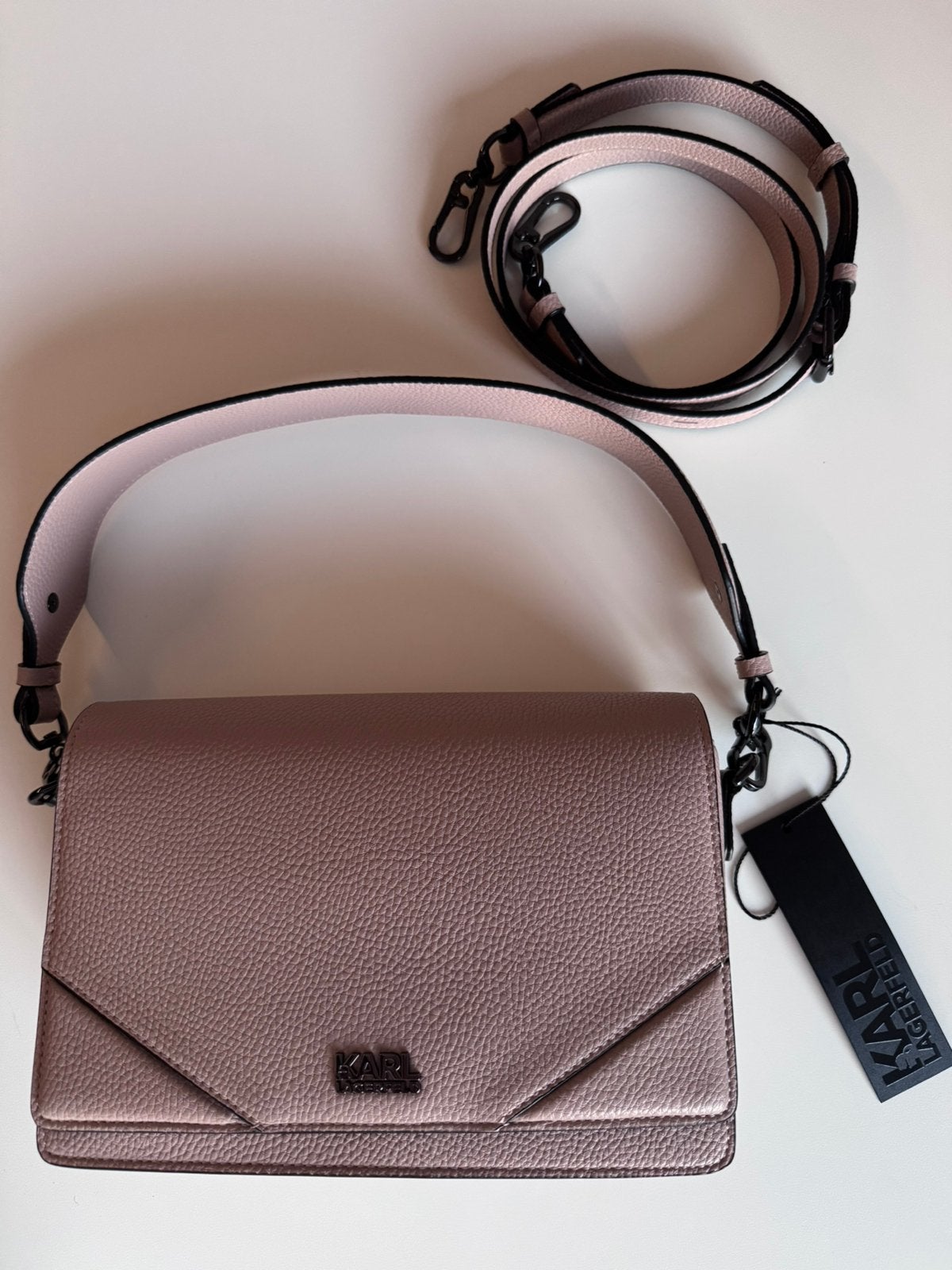 Karl Lagerfeld handtas/ schoudertas, beige, Handtassen en Accessoires, Tassen | Damestassen, Ophalen of Verzenden, Zo goed als nieuw