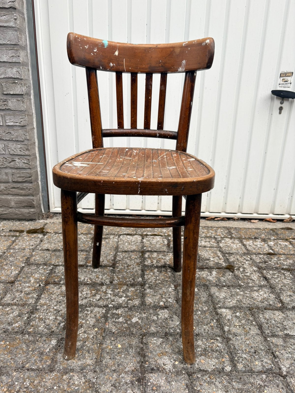 Vintage engelse caféstoel E.A. Clare & Son, Ophalen