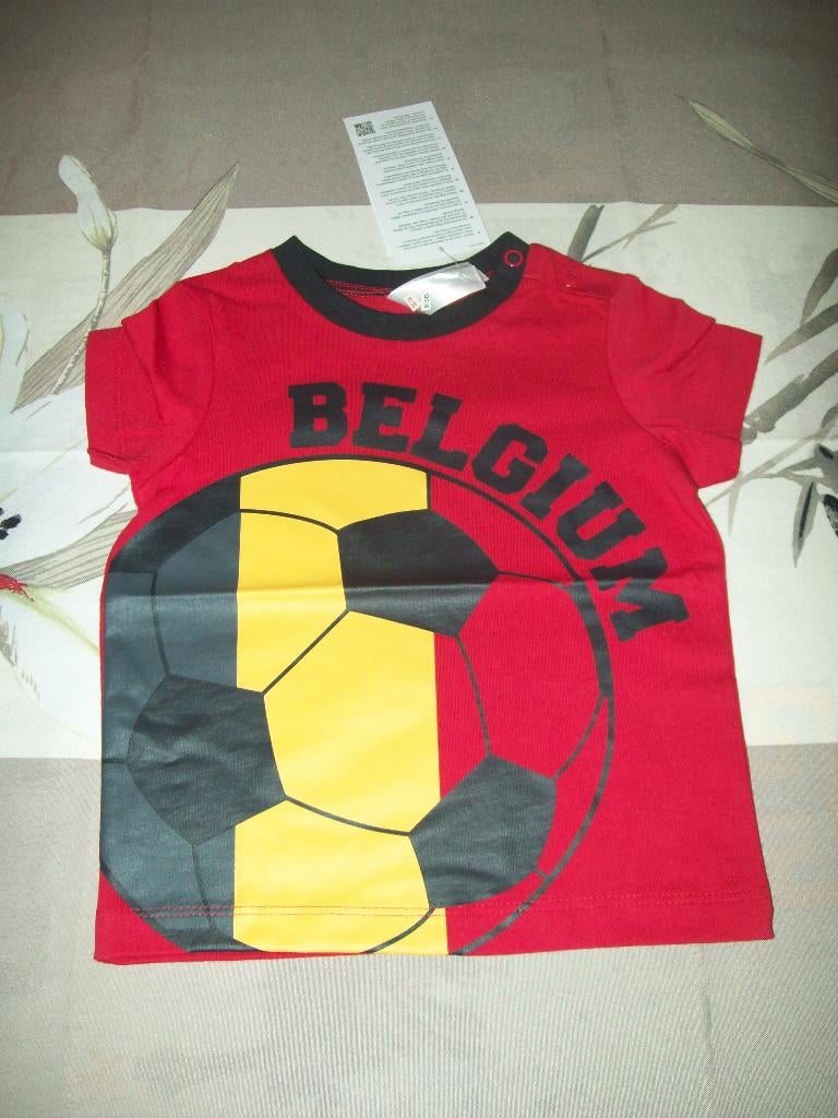 Nieuw voetbal t shirt Belgie - Maat 80, Enfants & Bébés, Vêtements de bébé | Taille 80, Enlèvement ou Envoi, Neuf, Garçon, Chemisette ou Manches longues
