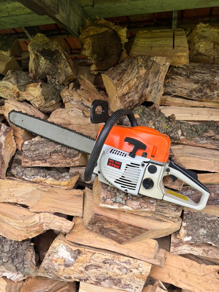 Professionele kettingzaag, Jardin & Terrasse, Outils à main, Utilisé, Enlèvement