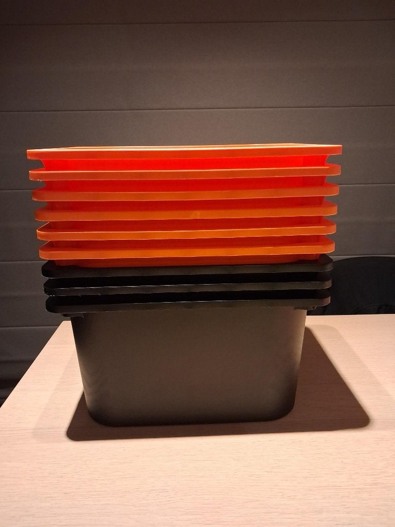 Trofast bak halfhoog zwart/oranje, Kinderen en Baby's, Ophalen, Zo goed als nieuw, Kast