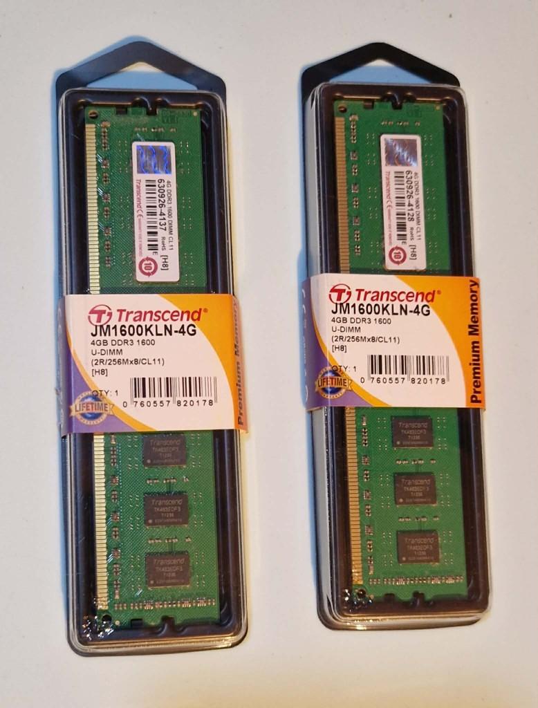 Module Mémoire RAM PC - 4 Go - Transcend, Enlèvement ou Envoi, Neuf, DDR3
