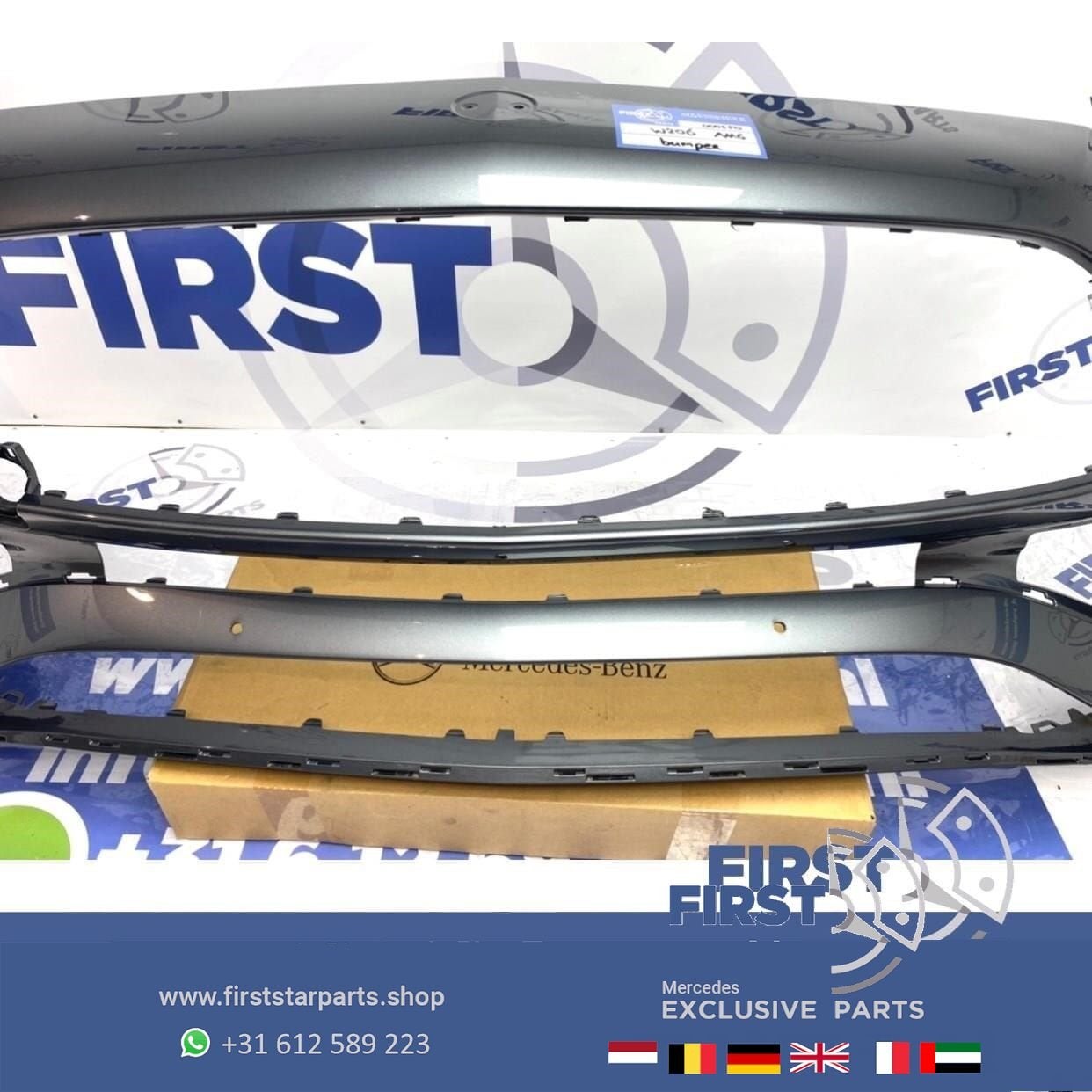 W206 BUMPER C206 AMG LINE VOORBUMPER ZWART WIT GRIJS BLAUW R, Autos : Pièces & Accessoires, Utilisé, -, Avant, -