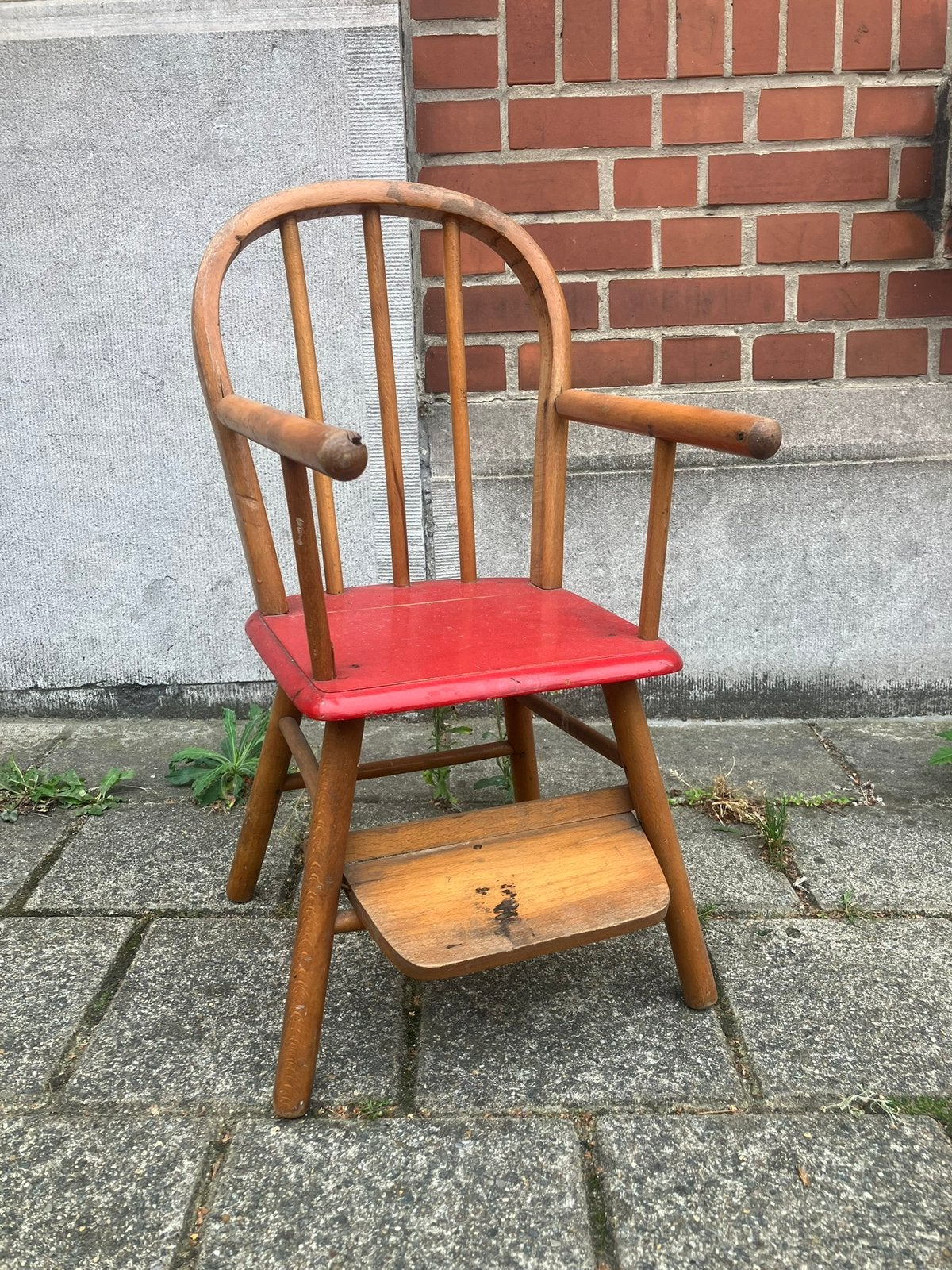 Vintage houten stoel in uitstekende staat, Ophalen, Gebruikt