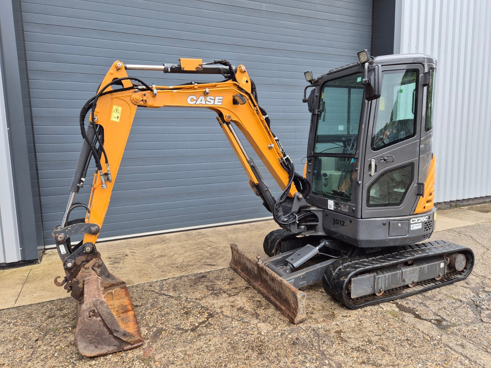 Mini-excavatrice Case CX26 (2020), Enlèvement