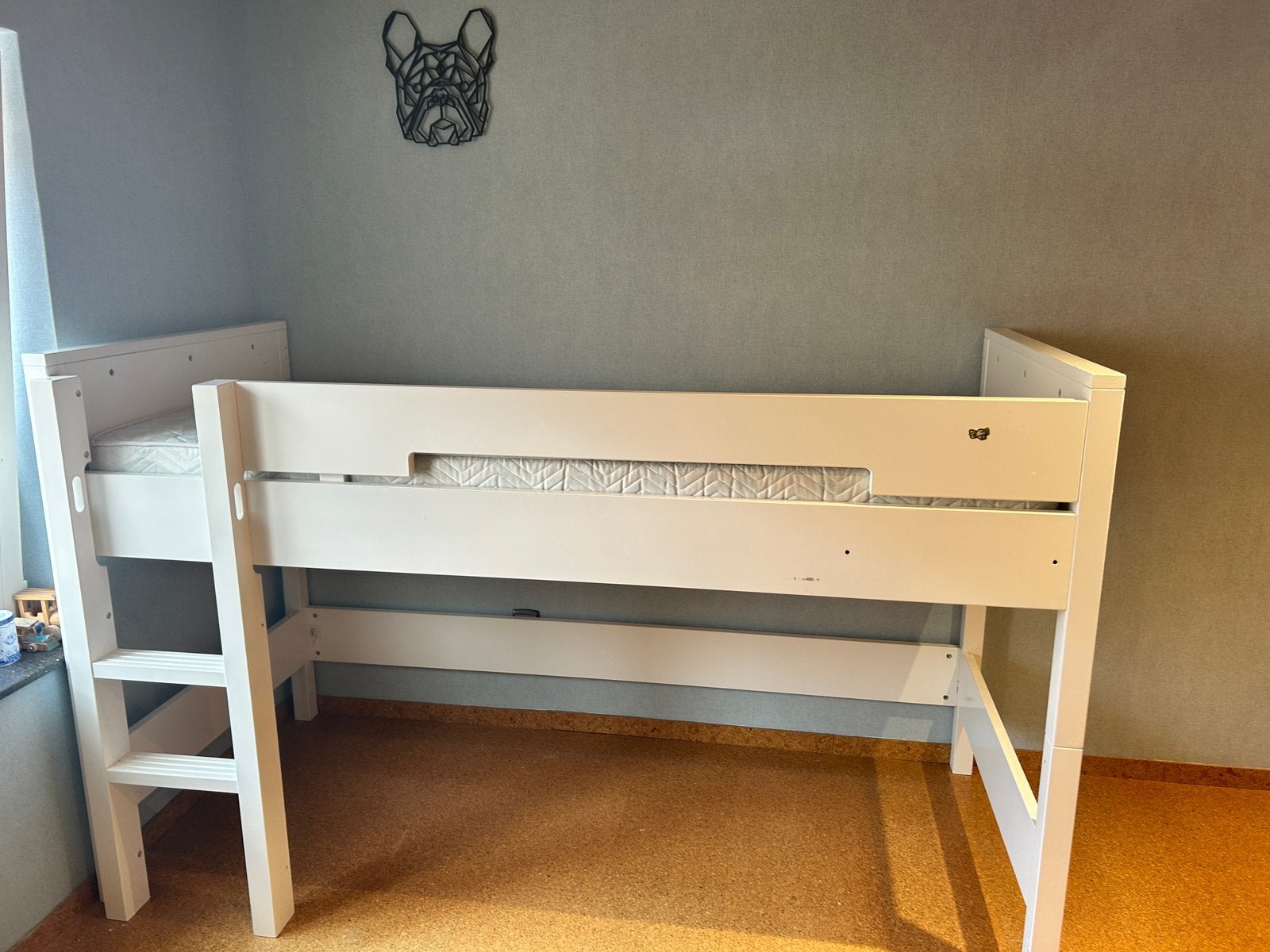 Hoogslaper met lattenbodem en matras, Ophalen, Zo goed als nieuw