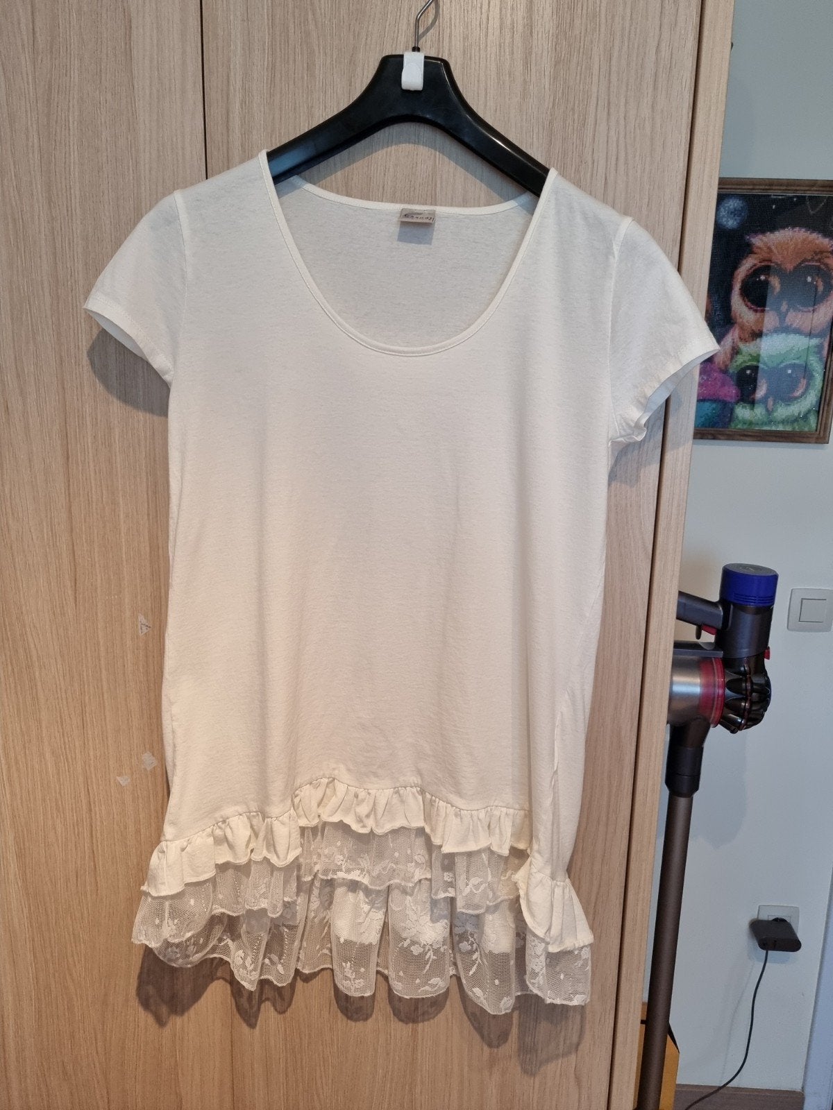Casual Clothing jurk – wit kant – XXL – 89 cm lang, Casual Clothing, Ophalen of Verzenden, Zo goed als nieuw, Blouse of Tuniek