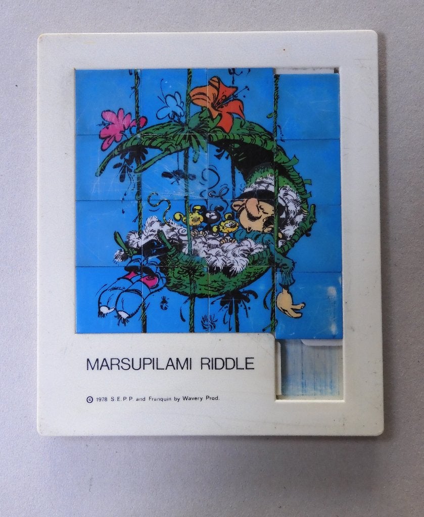 Gaston - Marsupilami Riddle - 1978, Collections, Enlèvement ou Envoi, Gaston ou Spirou, Utilisé, Livre ou Jeu