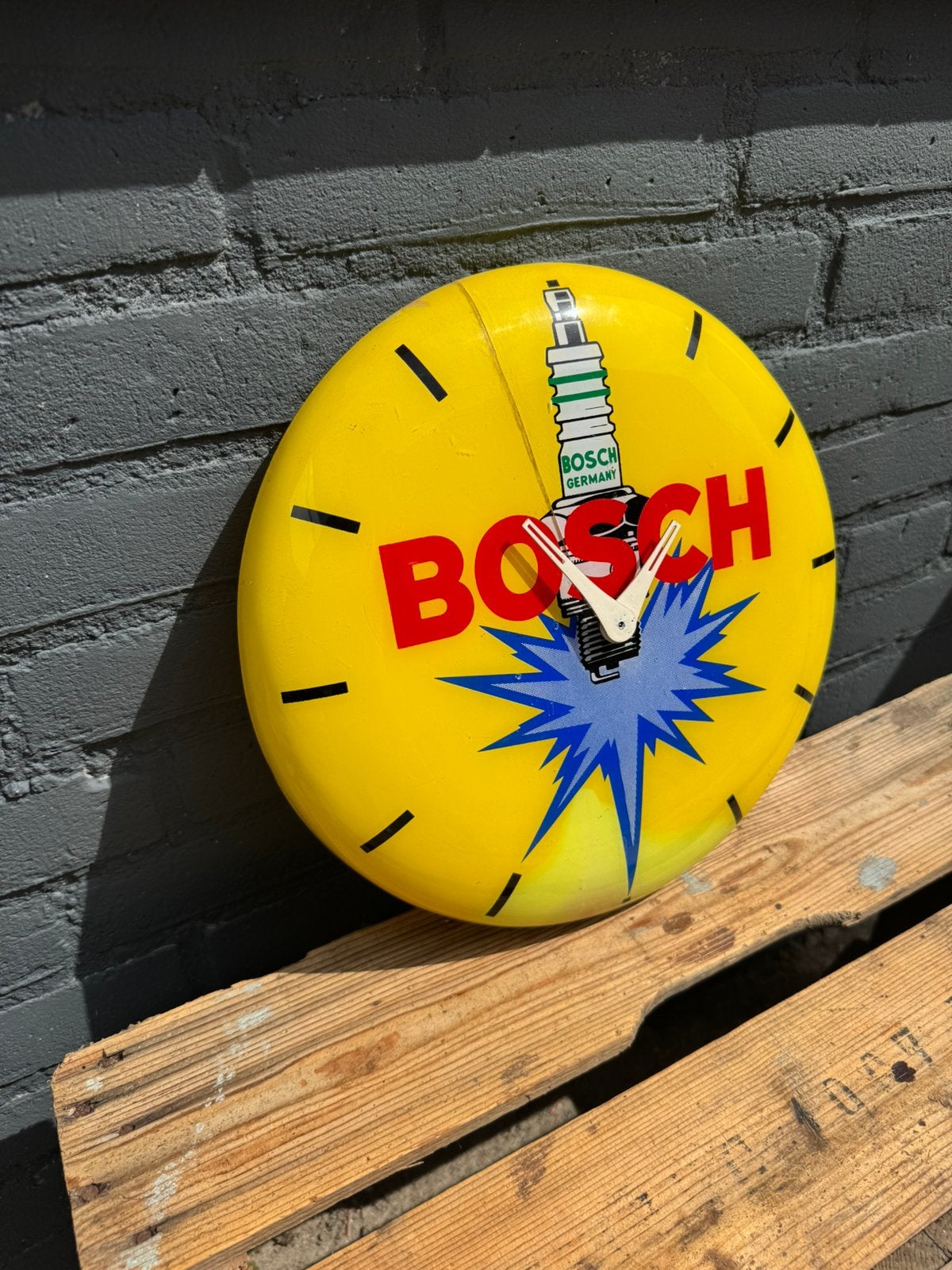 BOSCH Bougie oude reclame klok, Ophalen of Verzenden, Gebruikt, Reclamebord