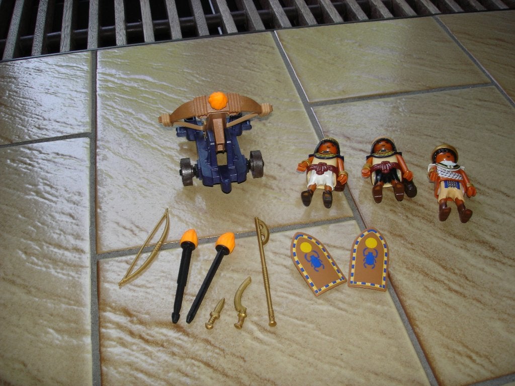 Playmobil egypte met katapult, Ophalen of Verzenden, Zo goed als nieuw, Complete set, Figuren