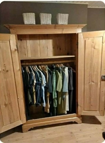 Kast, Huis en Inrichting, Ophalen, Gebruikt, Grenenhout, Landelijk