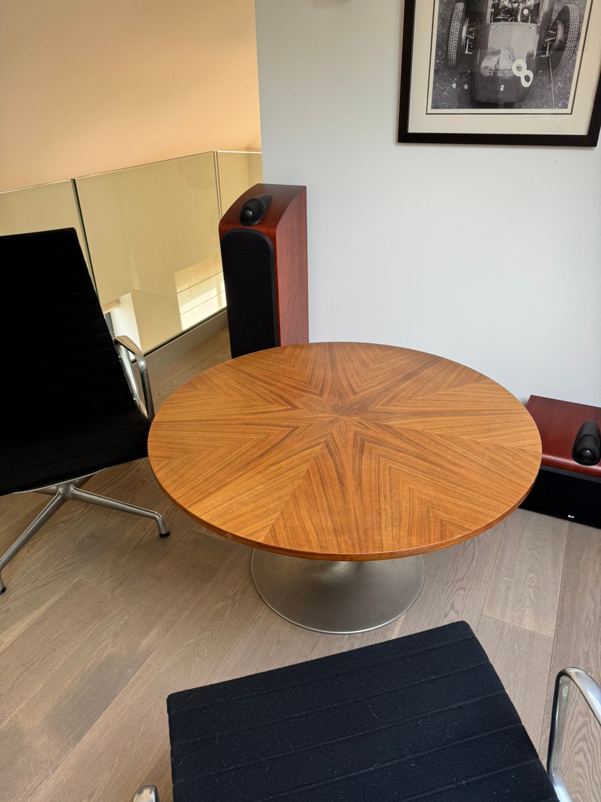 Table vintage en teck – Saxo-Lift – réglable en hauteur, Antiquités & Art, Enlèvement