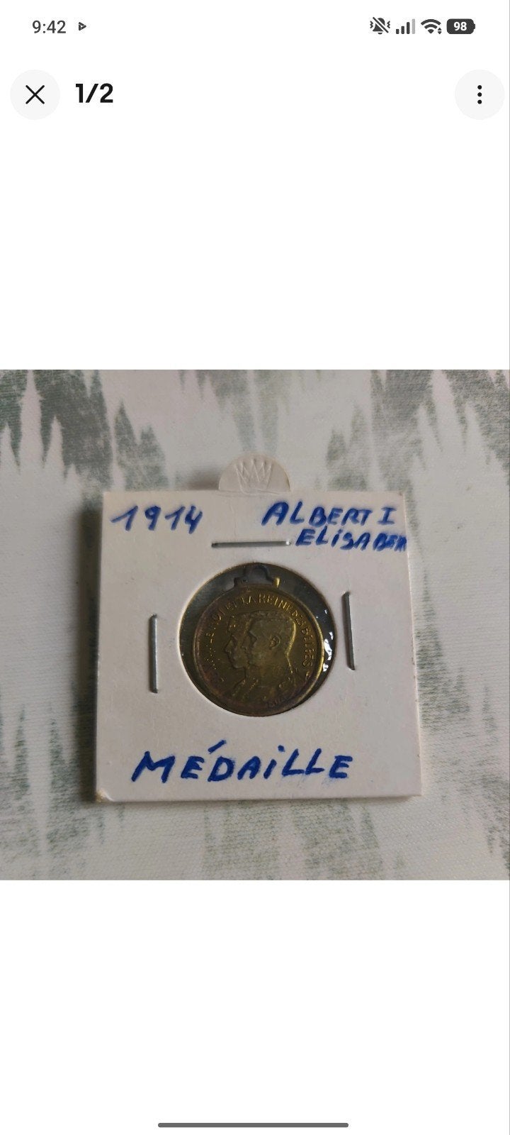 Belgische medaille, Ophalen of Verzenden