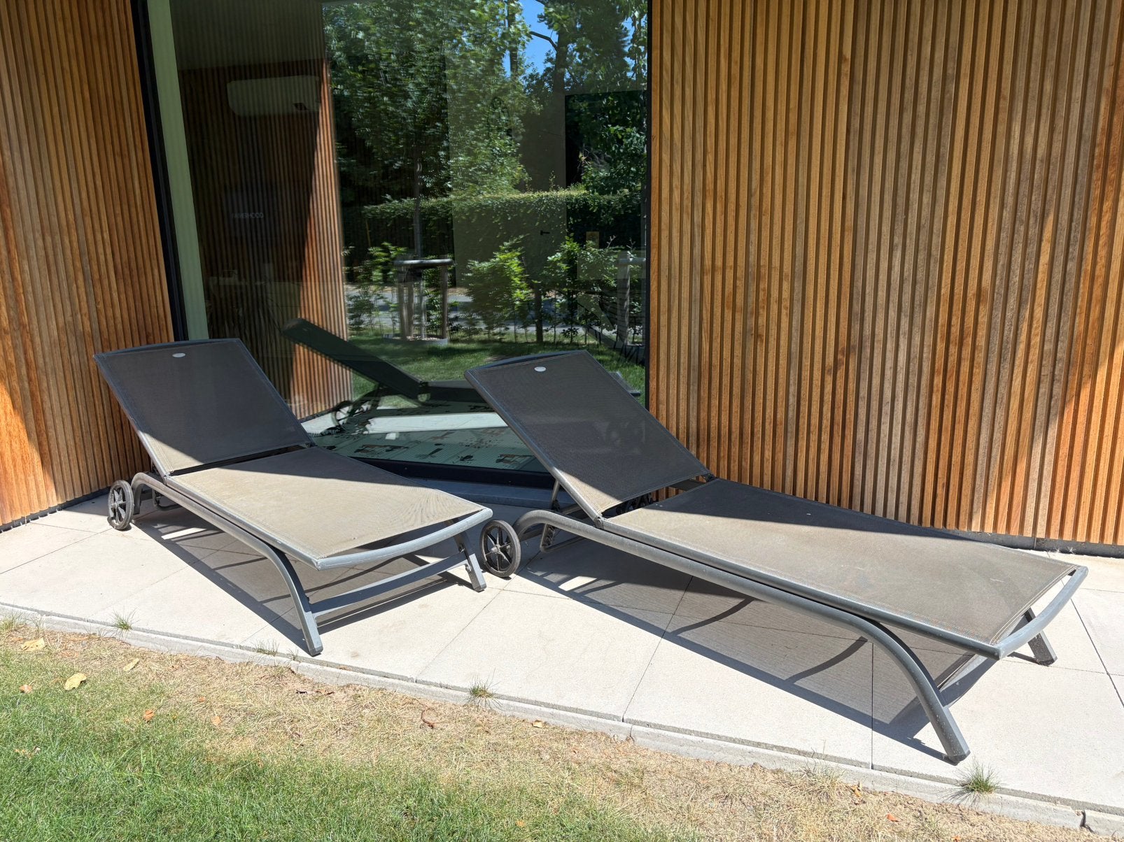 2 chaises longues Hartman San Domingo, Jardin & Terrasse, Enlèvement, Utilisé, Aluminium, Mobile