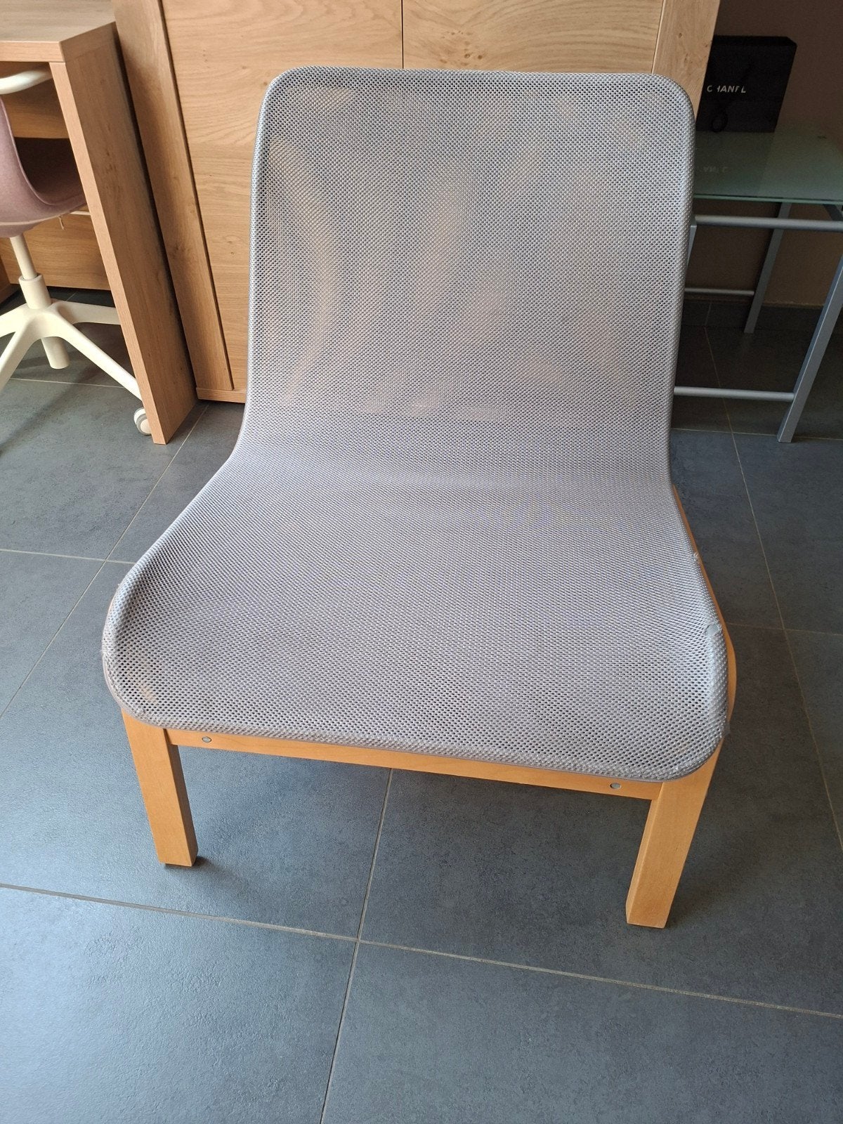Zetel ikea in grijze kleur met hout, Huis en Inrichting, Ophalen, Zo goed als nieuw, Hout, Eén