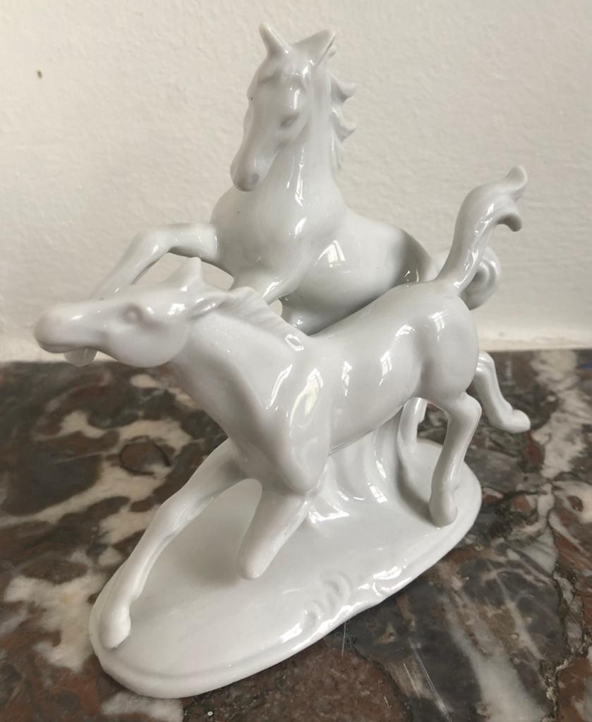 Paarden, porselein en 1x jade, vintage, ca. 1960, Antiek en Kunst, Verzenden