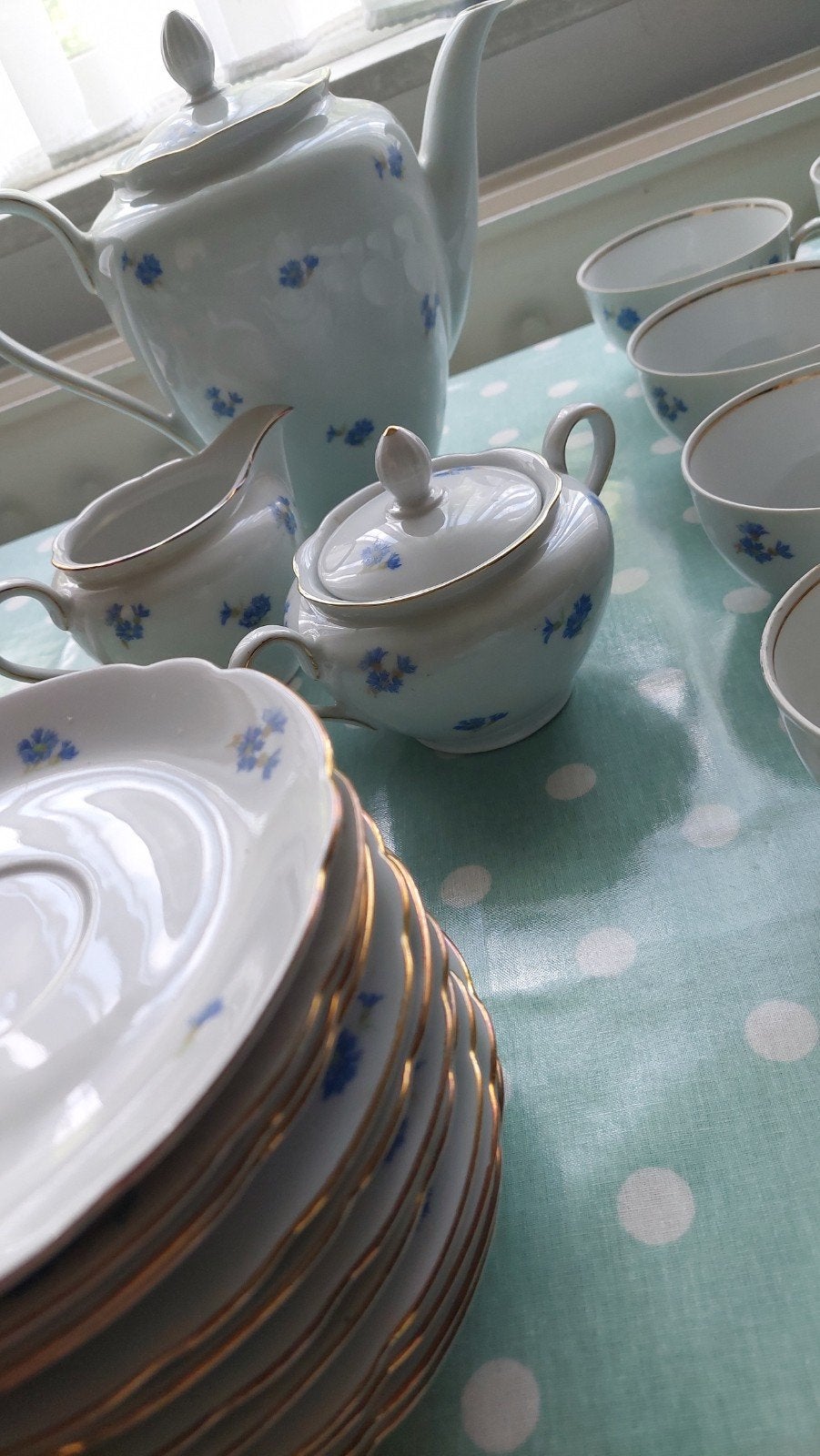 Servies setje gouden randje, Antiek en Kunst, Ophalen